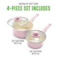 thumbnail image 5 of GreenLife Soft Grip 1QT and 2QT Sauce Pan Set, Pink, 5 of 8