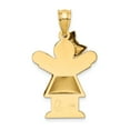 thumbnail image 3 of 14k Puffed w/Bow on Left Engravable Charm in 14k Yellow Gold, 3 of 3