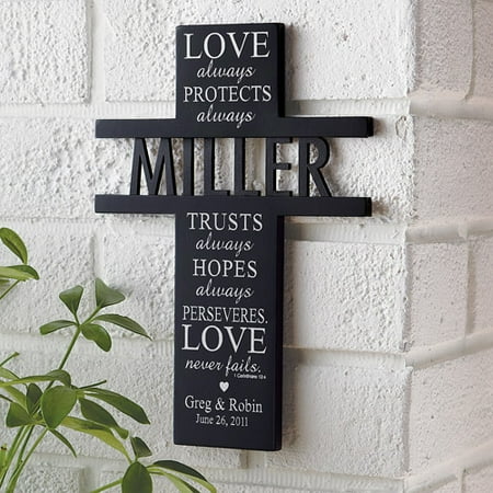 Love Is Patient Laser Wood Cross