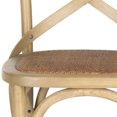 thumbnail image 5 of SAFAVIEH Franklin X-Back Bistro Rustic Counter Stool with Footrest, Weathered Oak, 5 of 6