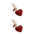 thumbnail image 4 of Guardoinrt Métal Large Application Coeur Forme Porte-Clés Élégant et Pratique Apparence Exquise Porte-Clés Rouge 2Set, 4 of 6