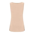 thumbnail image 6 of Fnooota Women's Plus-size Tank Tops, Sleeveless Crew Neck Summer Side Slit Workout Tops Beige Size L-5XL, 6 of 6