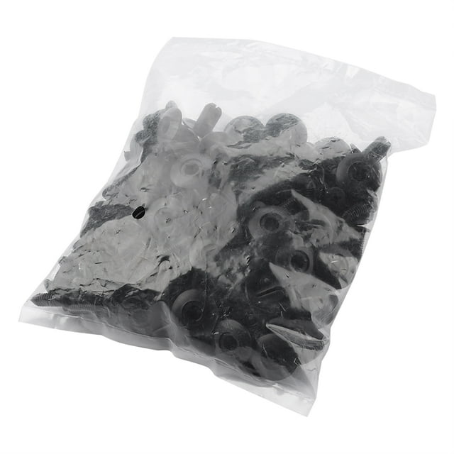 Fender Fastener Rivet,Black 100Pcs 8mm Hole Plastic Rivet Bumper Retainer Optimal Efficiency