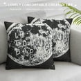 thumbnail image 3 of Qinduosi to The Moon and Back Lunar Gray Throw Pillow Cover inch Couple Valentine’s Day Decorative Pillowcase, Love Words Decor Decorations for Home Sofa Living Room, 3 of 5