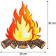 thumbnail image 4 of 6 piezas 3d llama antorcha centro de mesa cartón fogata decorativa Artificial fuego llama papel falso decorativo fiesta, 4 of 4