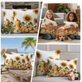 thumbnail image 5 of Orange Pumpkin Fall Outdoor Waterproof Pillow Covers, Thanksgiving Sunflower Botanical Decorative Square Throw Pillowcase Sofa Cushion Sham for Patio/Couch/Chair, 16"x16" 2 Pack, 5 of 8