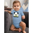 thumbnail image 2 of Panda Eating Leaves Bodysuit Infant -Image by Shutterstock,  6 Months, 2 of 4