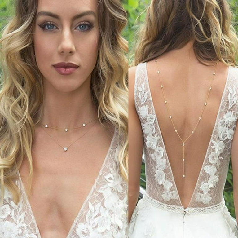 Long back hotsell necklace wedding