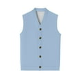 thumbnail image 7 of Mens Plain Sweater Vests V Neck Sleeveless Cardigan Vest Knitwear, 7 of 7