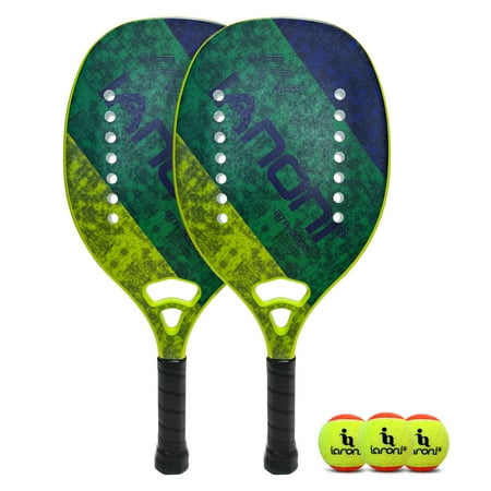 IANONI Beach Tennis Racket,Carbon Fiber Surface with EVA Memory Flex Foam Core Beach Tennis Paddle
