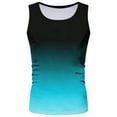 thumbnail image 3 of Mens T-Shirts Soft Summer Sports Fashion Lapel Gradient Short Sleeved Crew Neck Vest Casual Daily Home Breathable Tshirt, 3 of 4