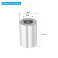 thumbnail image 2 of M10 Aluminum Spacer,10 Pcs Metal Spacer Aluminum 3/8"ID X3/4"OD X1-1/16"L Screw Standoff Round for 3/8" or M10, Silvery, 2 of 5