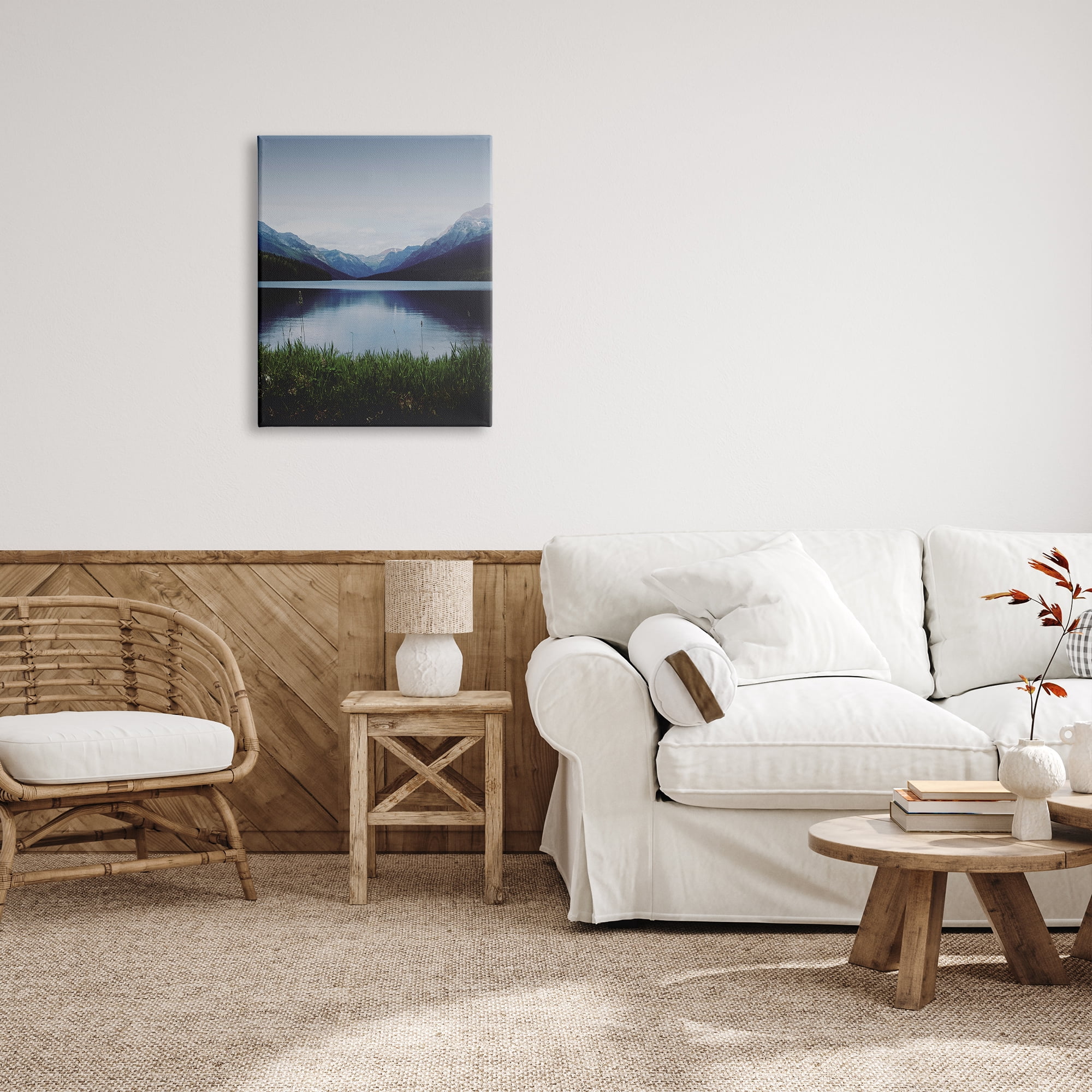 Stupell Industries Dark Mountain Landscape Nature Photography Gallery Wrapped Canvas Print Wall Art, 24 x 30