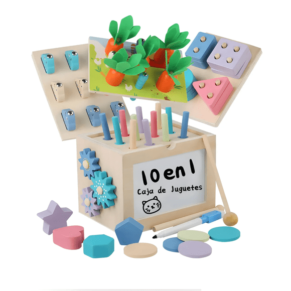 10 En 1 Juguetes Didáctico 35pz Malubero MULTICOLOR Beige