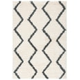 thumbnail image 2 of SAFAVIEH Venus Carleen Chevron Shag Area Rug, Ivory/Dark Grey, 3'11" x 6', 2 of 9