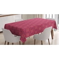 thumbnail image 1 of Geometric Tablecloth, Patchwork Style Floral Elements Geometric Squares with Pattern Magenta Tones, Rectangle Satin Table Cover Accent for Dining Room and Kitchen, 60" X 90", Multicolor, by Ambesonne, 1 of 2