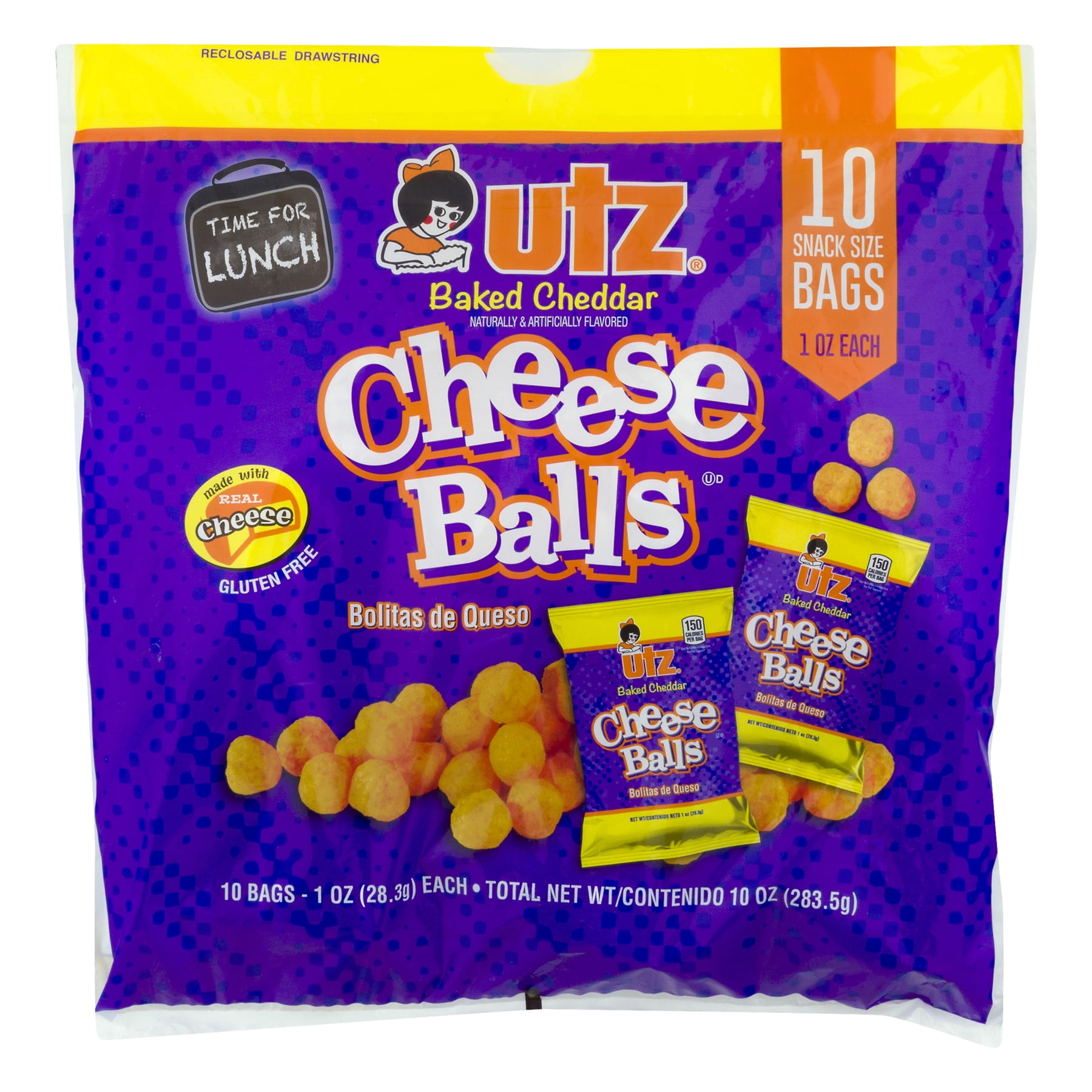Utz Cheese Balls, Cheddar 1 oz. 10 count sack BrickSeek