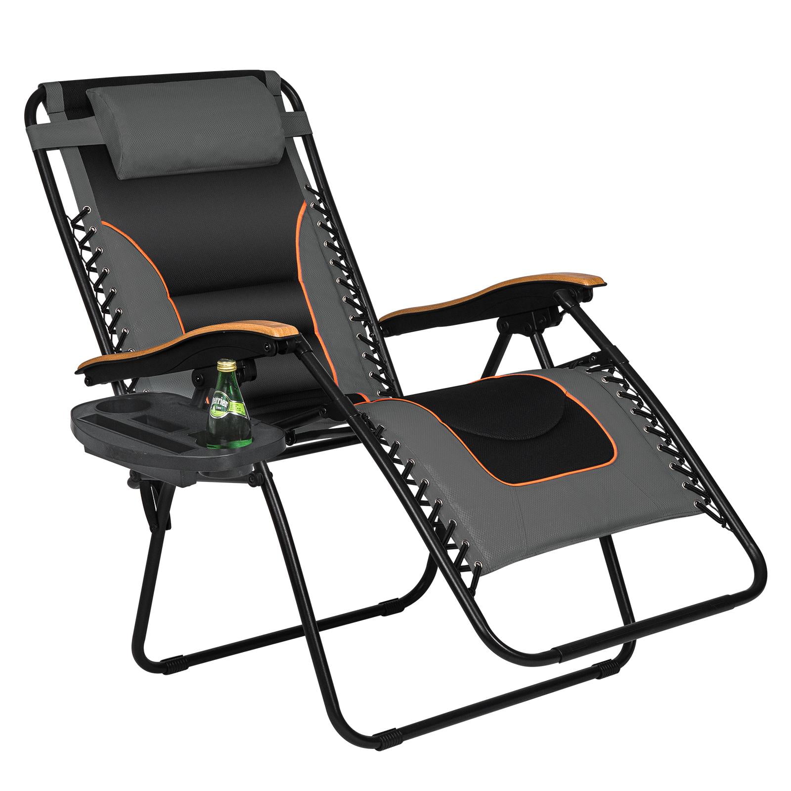 Oversized Padded Adjustable Reclining Zero Gravity Chair with Cushion