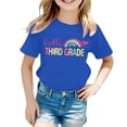 thumbnail image 2 of Boys & Girls Crew Neck Short Sleeve T-Shirts,Comfortable Breathable Casual Tops for Daily Back-to-School Outfits, 2 of 4