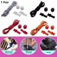 thumbnail image 2 of Kids Adults Outdoor Laces With Quick Release Fastener Elastic Laces Shoelace, 2 of 5