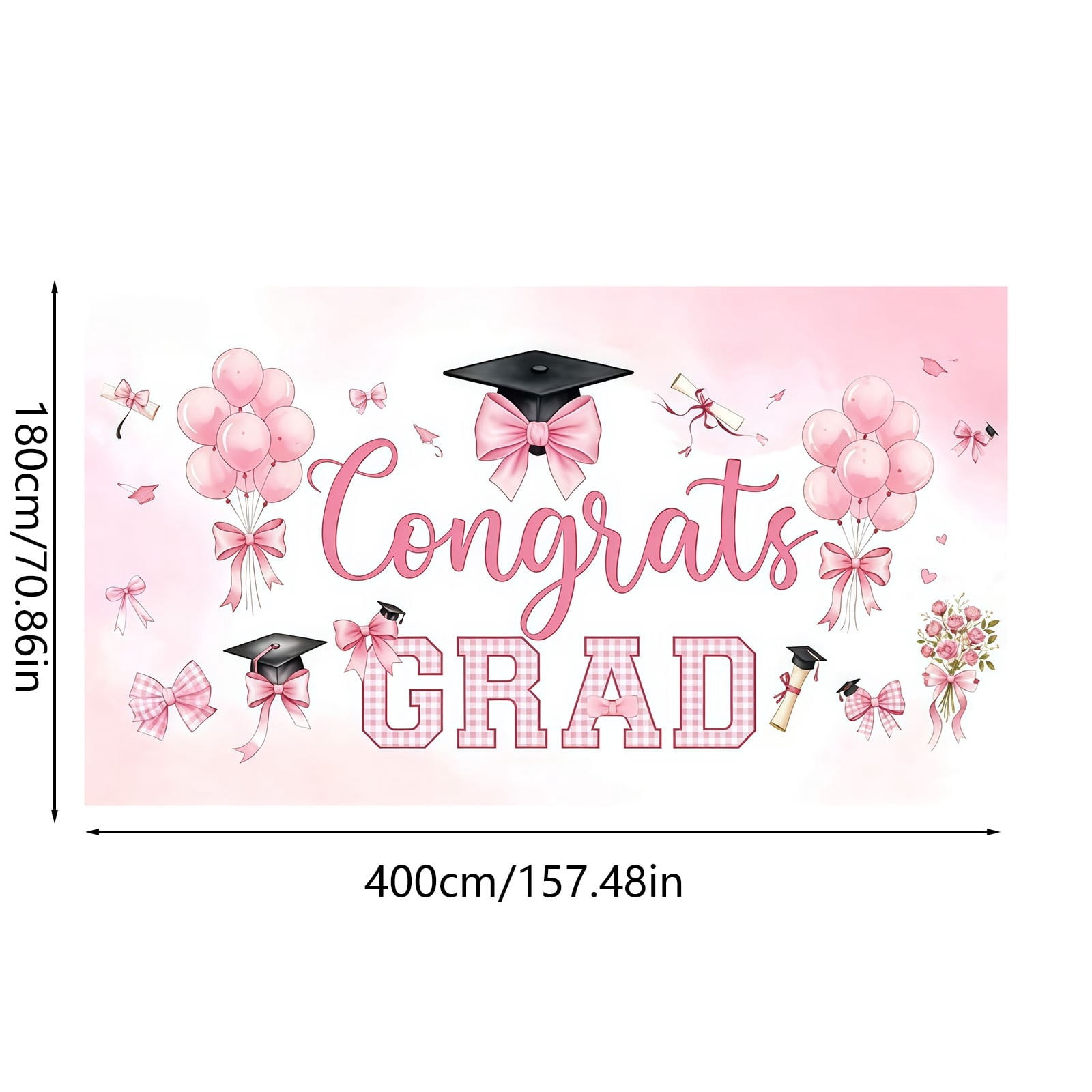 Win s Way Class Of 2026 Graduation Banner Congrats Grad Double Outdoor Indoor Party Decoration