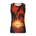 thumbnail image 3 of Penkiiy Mens Graphic Sleeveless Shirts Summer Casual Sports T-Shirt Beach Coconut Tree Print Tank Tops Fitness Muscle Tanks S Orange, 3 of 4