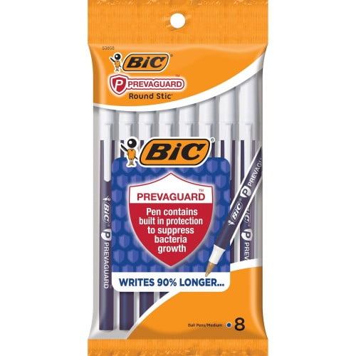 New BIC PrevaGuard Round Stic Ballpoint Pen,Each