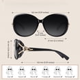 thumbnail image 6 of 2026 Retro Oversized Butterfly Polarized Sunglasses for Women Elegant Ladies Shades-2 Pairs, 6 of 7