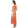 thumbnail image 4 of Bimba Women Long Designer Kimono Maxi Kaftan Caftan Beach Coverup With Belt, 4 of 8