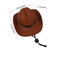 thumbnail image 3 of syligr Dog Cowboy Hat Pet Costume Adjustable Soft Halloween Party Decoration for Small Dogs Puppy Photo Props Western Themed Pet Accessories for Indoor Outdoor Celebration and Birthday Gift, 3 of 6