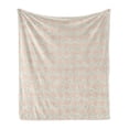 thumbnail image 1 of Shabby Flora Soft Flannel Fleece Blanket, Vintage Style Nested Diamond Line Tile Pattern Shabby Form Ornament, Cozy Plush for Indoor and Outdoor Use, 50" x 70", Peach Coral Pale Blue, by Ambesonne, 1 of 6
