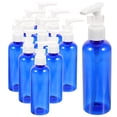 thumbnail image 3 of 10 botellas vacías de plástico de 100 ml con bomba para champú, loción y dispensador para viajes, acampadas, viajes de negocios (azul), 3 of 7