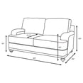 thumbnail image 7 of Glenn Upholstered English Arm Loveseat Light Grey, 7 of 7