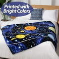 thumbnail image 4 of Solar System Fleece Blanket for Bed - 50" x 60" Plush Fleece Space Blanket for Kids, Boys, and Men - Super Soft Planetary Throw Blanket with Outer Space Design - Queen Size Blanket, 4 of 6