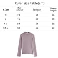 thumbnail image 3 of Women's Basic Slim Fitted Long Sleeve Pullovers Tee Tops, 3 of 5
