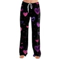thumbnail image 5 of Youpwaven Women's Pajama Pants with Valentine Heart Print - Soft, Cozy, and Perfect for Couples Romantic Night, Lounge Pants, and Nighttime Comfort. Great for Valentine's Day, 5 of 7