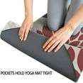 thumbnail image 3 of Red and Blue Pioneer Flower Pattern Hot Yoga Mat Towel Non Slip for Hot Yoga - Quick-Drying Yoga Mat Cover with 4 Corner Pockets with Travel Bag - Hot Yoga Towel Non Slip 70"x26", 3 of 6