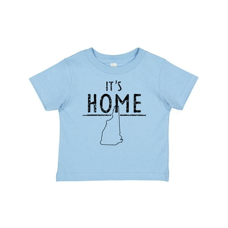 

Inktastic It s Home- New Hampshire State Outline Distressed Text Gift Baby Boy or Baby Girl T-Shirt