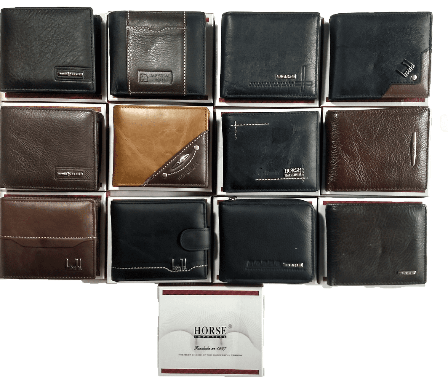 Cuero Horse Imperial Carteras BILLETERA 100% PIEL SUAVE MAYOREO