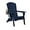 Navy Blue, variant on Folding Adirondack Chair, SGS Tested, Wooden Textured with Cup Holder, Heavy All-Weather HDPE Comfortable Set Poolside Backyard Lawn Navy Blue