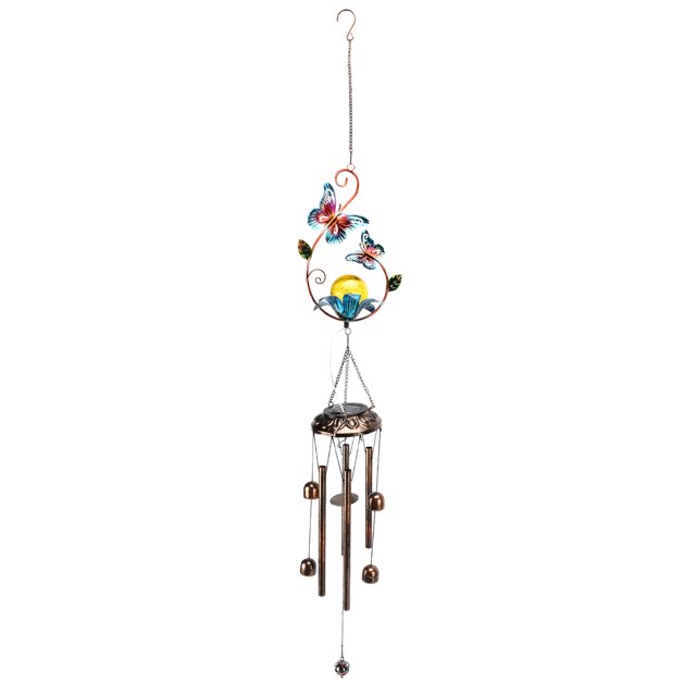 Solar Wind Chimes Lamp Intelligent Contro Power Saving 8 Hours Battery Life IP45 Waterproof Lawn Decorative Chandelier