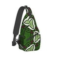 thumbnail image 2 of ZICANCN Green Abstract Geometric Art Crossbody Sling Bag for Men Women - Casual Shoulder Backpacks for Travel Sport Climbing Runners Daypack, 2 of 9