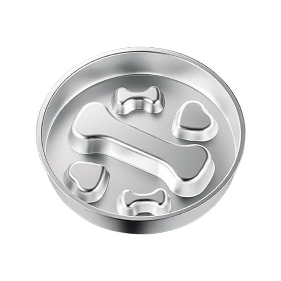 Stainless Steel Slow Food Bowl for Dogs and Cats, Thickened Large Capacity Pet Feeding Bowl, Anti-Slip Design, Durable and Stable Pet Bowl for Daily Use