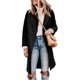 thumbnail image 2 of Abrigo de Invierno para Mujer, Estilo Casual, con Solapa de Muesca y Botonadura Sencilla Negro L, 2 of 10