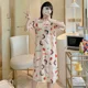 thumbnail image 3 of Vestido de dormir informal de manga corta para mujer, camisón Midi holgado con estampado de dibujos animados de alto volumen, precio bajo del sudeste asiático, verano, 3 of 5