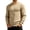 a01Khaki, variant on LODIENY Mens Crew Neck Jacquard Textured Sweater Knit Casual Plaid Patterned Tops Long Sleeve Classic Fit Stretch Sweaters Gray S