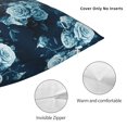 thumbnail image 3 of Pofeuu Ink Rose Print Double-sided plush pillowcase Square Throw Pillow Covers Pillows Cover for Living Room Bedroom Sofa Couch Cushion Cover（No pillow core）-24"x24", 3 of 7
