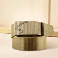 thumbnail image 4 of Ceisia Auto Buckle Woven Canvas Belt Adjustable Outdoor Casual Waist Strap In Multiple Colors Khaki L Gift, 4 of 9