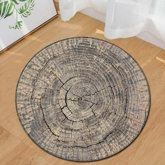Carpet Mat Living Round Wood Grain Area Rug for Home Floor Play Kids Yoga Room Carpet Home Circular Design Hotel Quality
