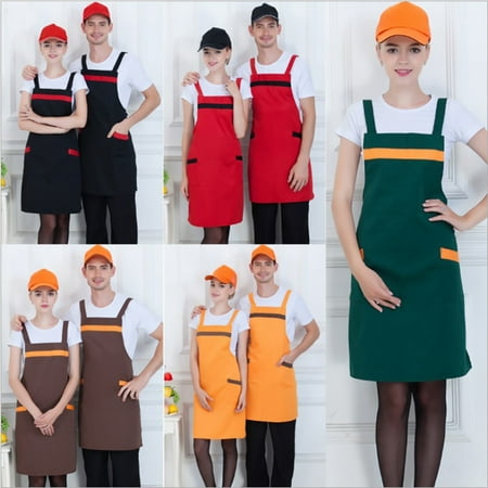 

huanledash Sleeveless Kitchen Cooking Restaurant Bakery Florist Shop Apron Pocket Cover